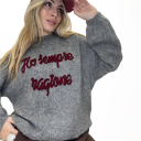 maglione con ricamo ho sempre ragione